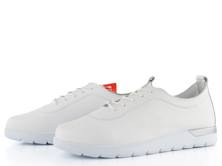 Looke šněrovací polobotky Darchel white L1013_03