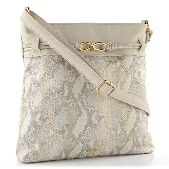 Rieker crossbody kabelka s hadinkou offwhite-gold/perle H1032-90