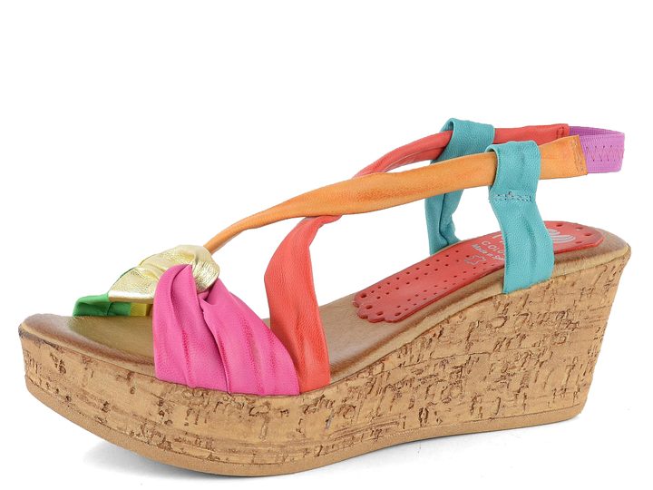 Marila sandále na kline Multicolor/Platin N316/90-25