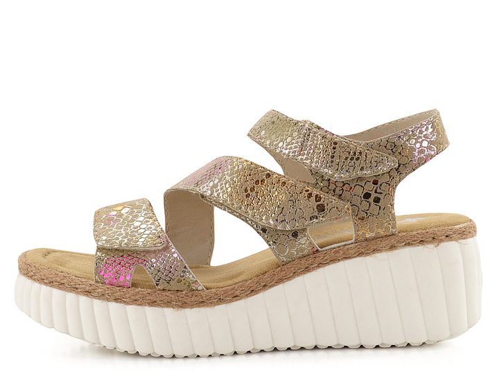 Rieker hadinkové sandály na klínku multi 69157-90