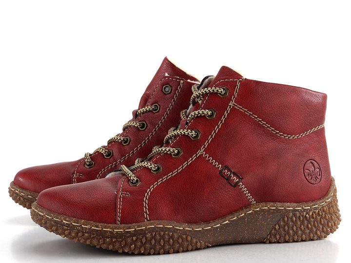 Rieker šněrovací kotník červený Y8412-33