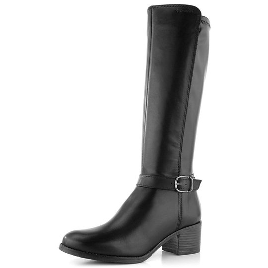 Tamaris kozačky černé se strečí 1-25530-29