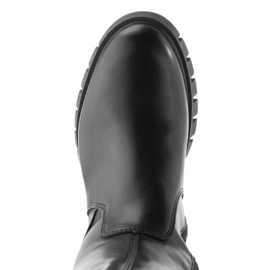 TT.BAGATT hladké kozačky hrubé podešvi černé  D31-AO136-5000