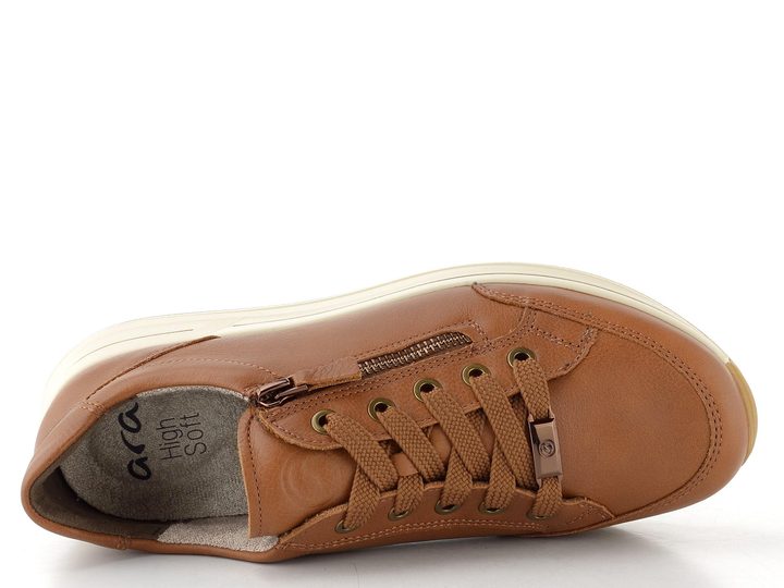 Ara dámské sneakers se zipem Osaka cognac 12-54801-67