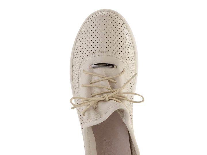 Looke kožené perforované polobotky Leonore Creme L1051_64