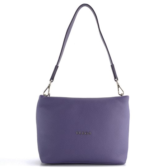 Elega malá kabelka přes rameno fialová/stříbrné kování 69773