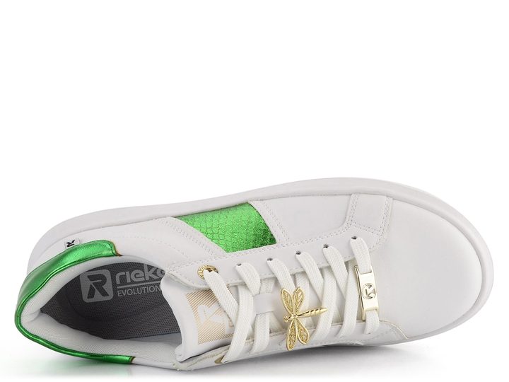Rieker Revolution tenisky na platformě Weiss/Apfel W1202-81