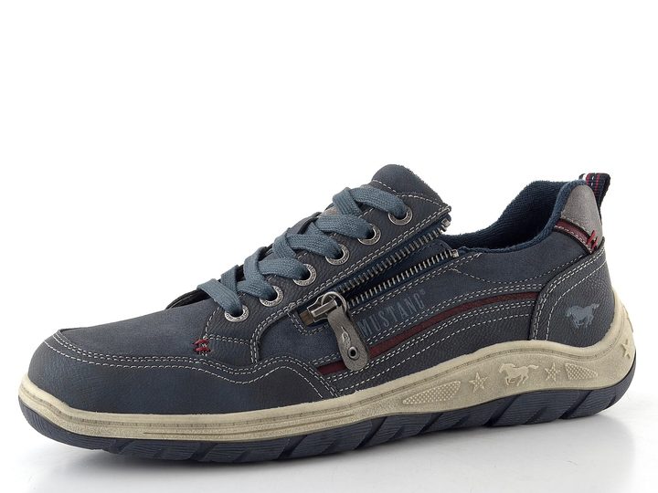 Mustang pánské polobotky se zipem navy 15M0181001