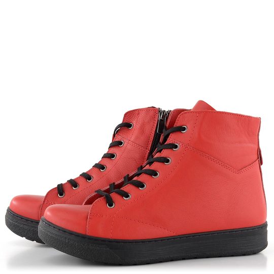 Looke červený kožený kotník Joie L0641-12