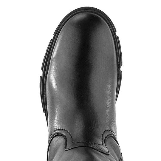 Tamaris černé kožené kozačky 1-25622-29