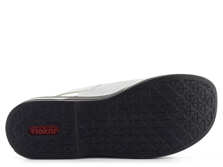 Rieker bílé sandály se širokým nártem V5915-80