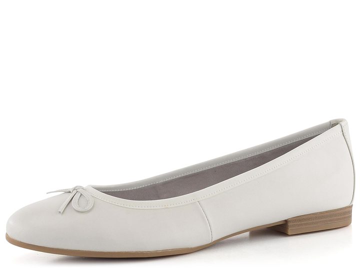 Tamaris bílé kožené baleríny White 1-22116-20