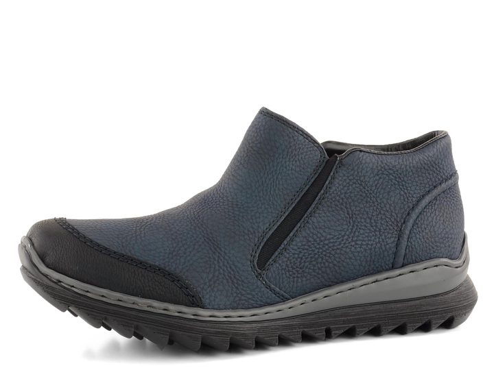 Rieker členkové topánky modro/čierne M6294-01