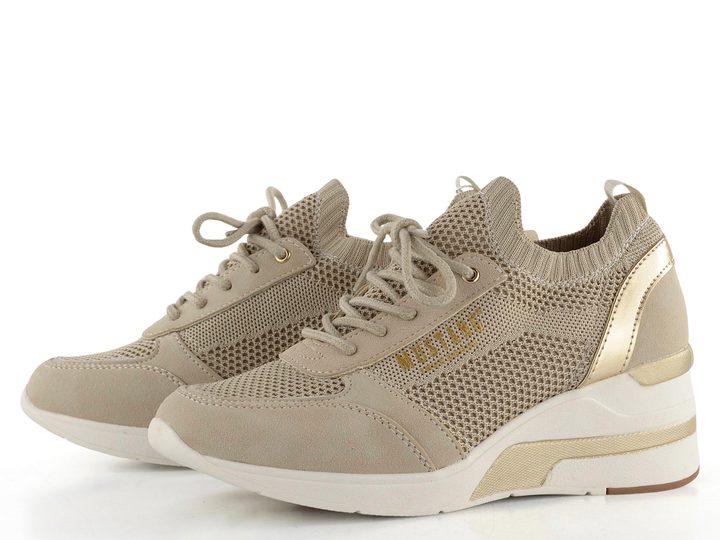 Mustang tenisky na klínu beige 1303-305-004