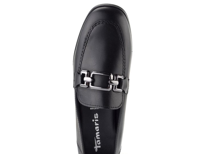 Tamaris mokasíny Black Leather 1-24213-41