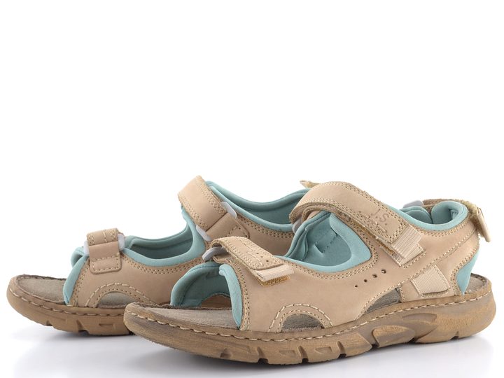 Josef Seibel športovejšie sandále béžové kombi 76801TE381
