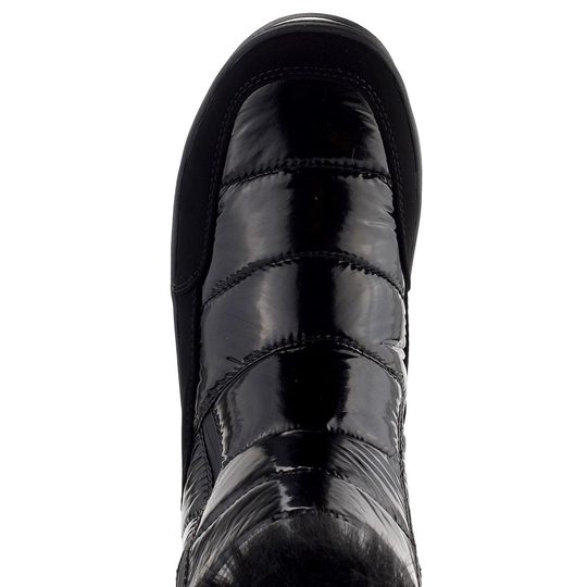 Caprice vyteplená šnurovacia členková obuv Black Comb 9-26433-41