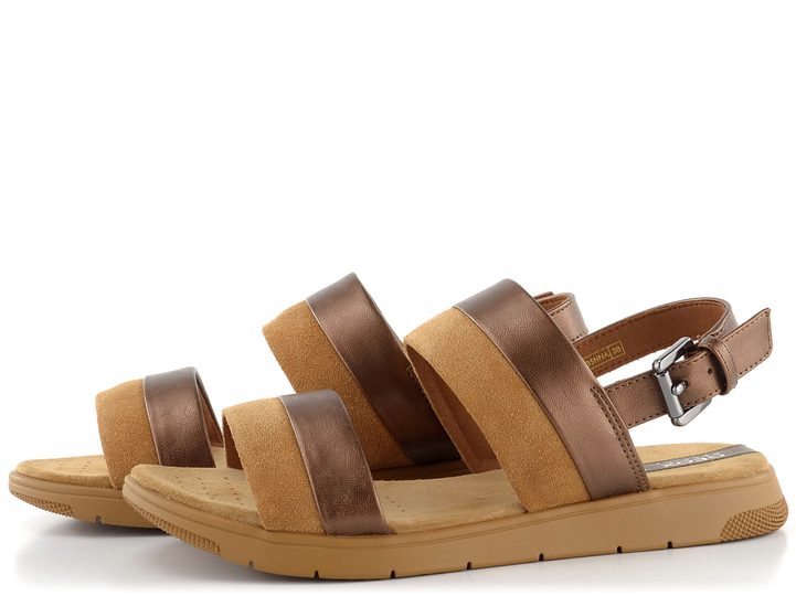 Geox pásikové sandále Dandra Bronze/Camel D35NNA0AJ22C6E5F