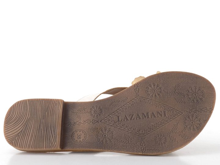 Lazamani žabky s květinou white LA33794
