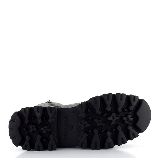 Wonders šněrovací kotník na hrubé podešvi Plomo/Negro C-7502