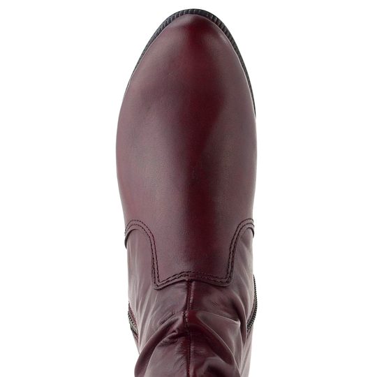 Rieker řasený zipový kotník vínový 78656-35