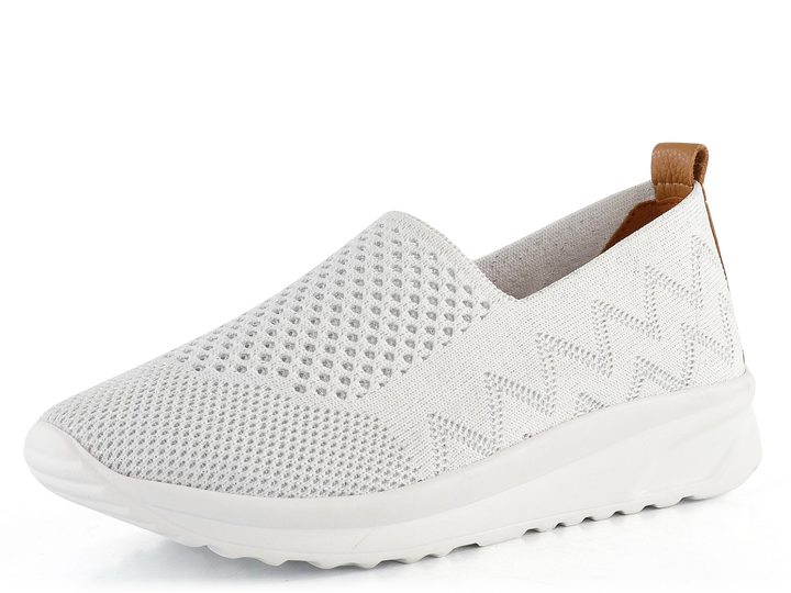 Looke stříbrné úpletové mokasíny/slip-on Francene L0438_16