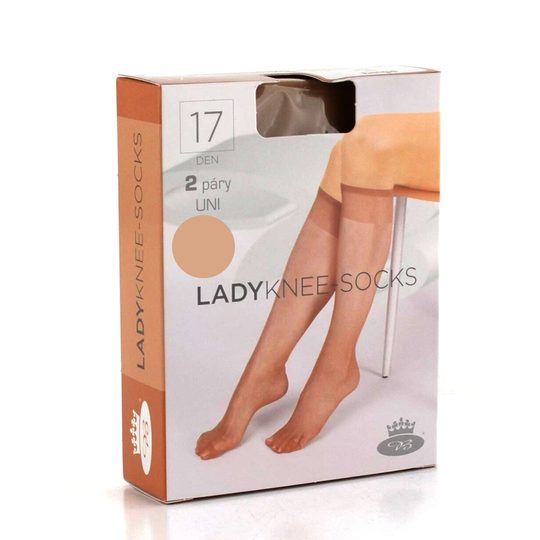 Jemné parfémované podkolenky s elastanem beige 17 DEN 2 páry/balení