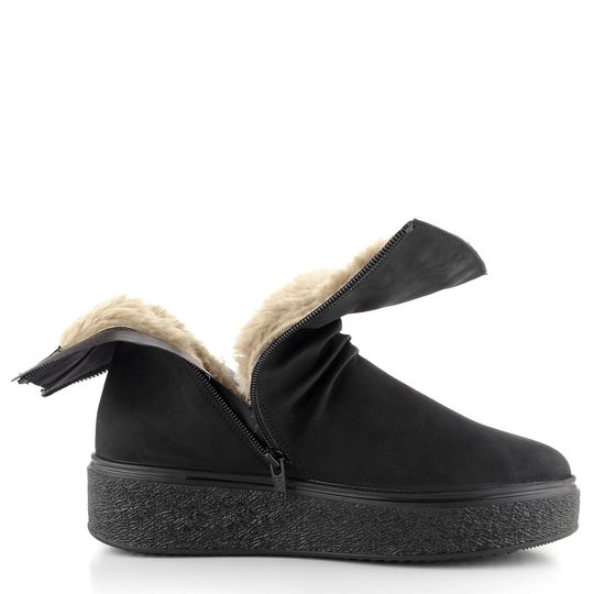 Rieker členková obuv na platforme čierna 78852-00