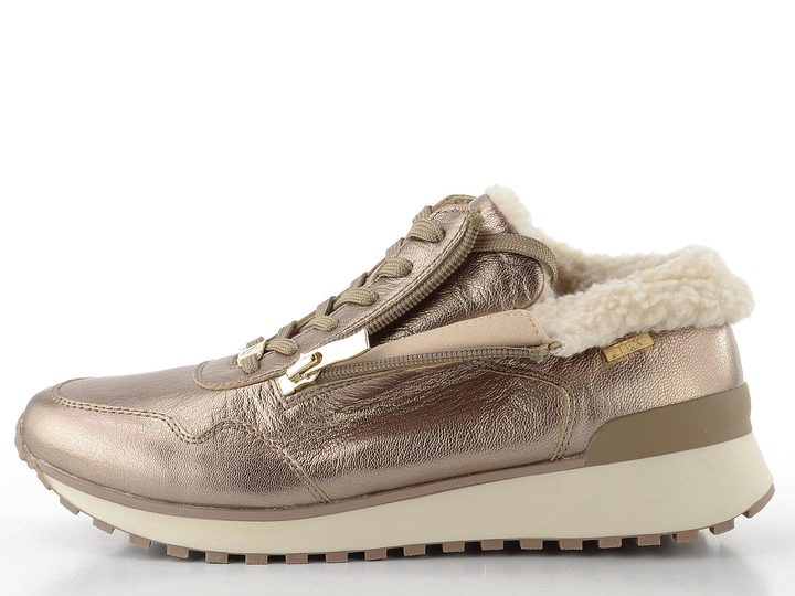 Caprice kotníkové tenisky s membránou taupe metallic 9-26201-43