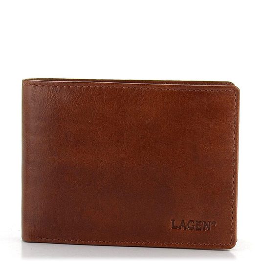 Pánská luxusní peněženka koňaková hnědá LG-2111