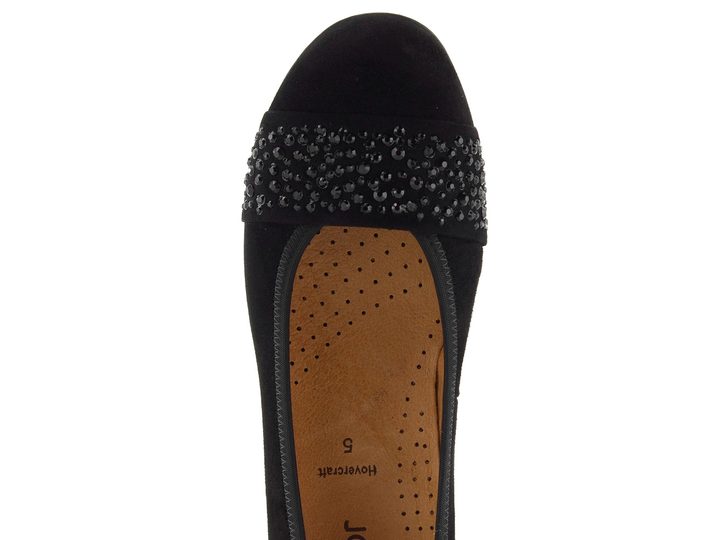 Gabor černé semišové baleríny 54.167.17