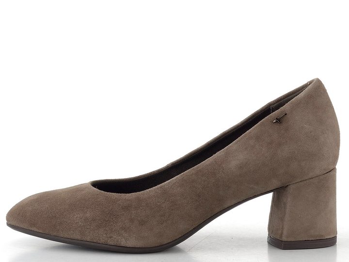 Tamaris lodičky se širokým podpatkem taupe suede 1-22437-47