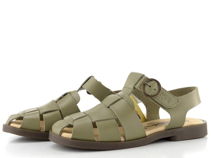 Fly London sandály s plnou špičkou smog P145437001