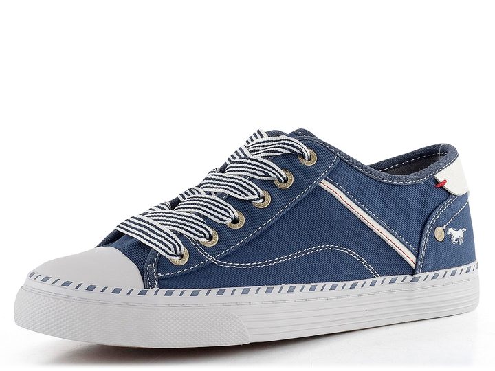 Mustang plátěné tenisky na platformě Jeansblau 1376-303-841