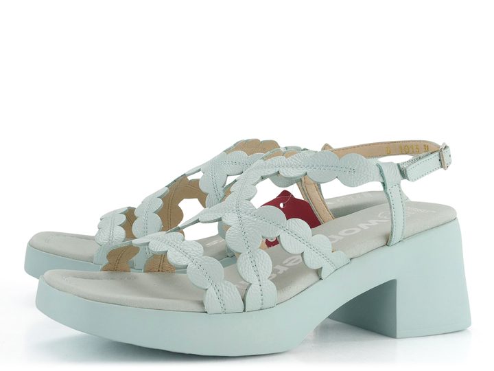 Wonders sandály na podpatku lakované Aqua D-1013