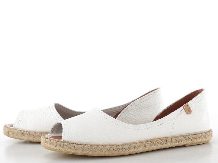 Verbenas vykrojené espadrilky s otevřenou špičkou Cruz blanco 0300521073