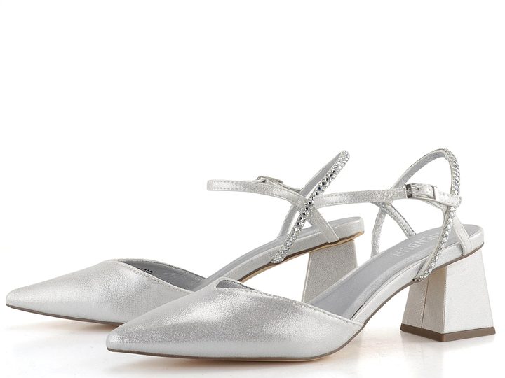 Menbur společenské lodičky s volnou patou Plata/Silver 25762