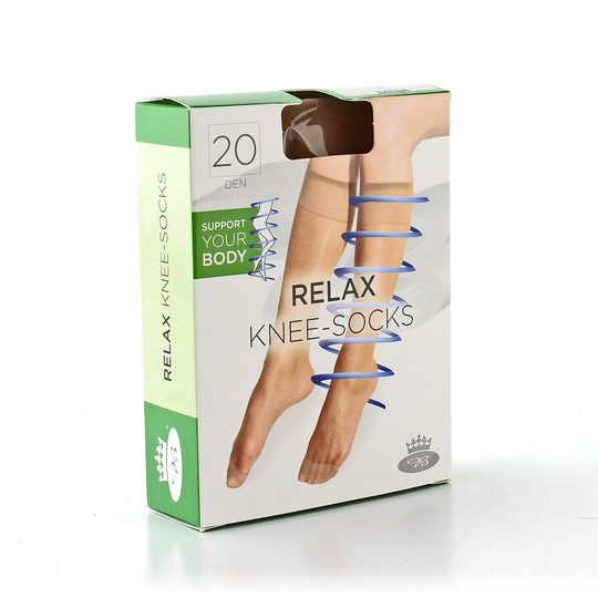 Dámské podpůrné podkolenky s elastanem beige 20 DEN