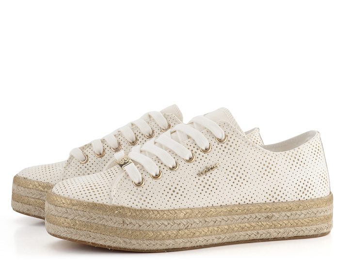 Rieker plátěné polobotky na platformě Pearlweiss 94005-80