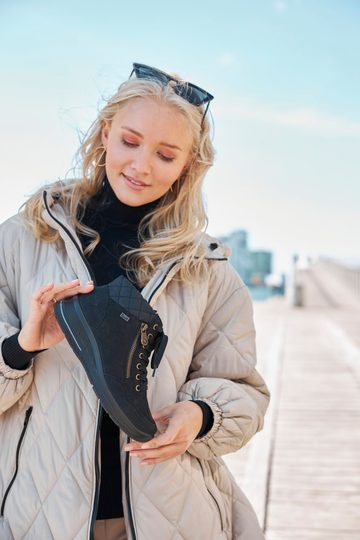 Rieker šnurovacia členková obuv s membránou čierna L7701-00