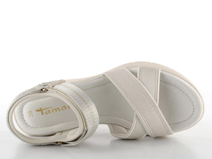Tamaris sandály na klínku Ivory 1-28262-44