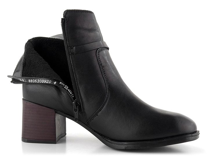Remonte členková obuv na podpätku čierna D0V73-01