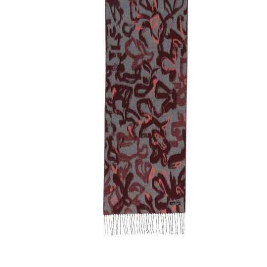 Fraas kašminkový šál vínový/šedomodrý 625525-583