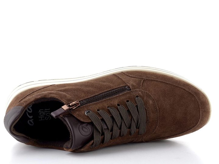 Ara širší pánské tenisky kožené Matteo Mocca/Amarone 11-24501-24