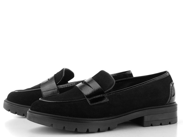 Ara užší semišové mokasíny Cambridge schwarz 12-11229-11