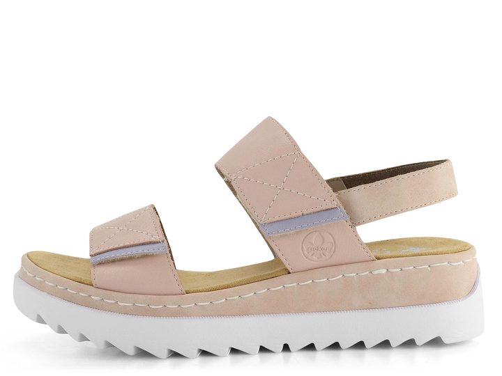 Rieker sandále na kline ružové V4475-31