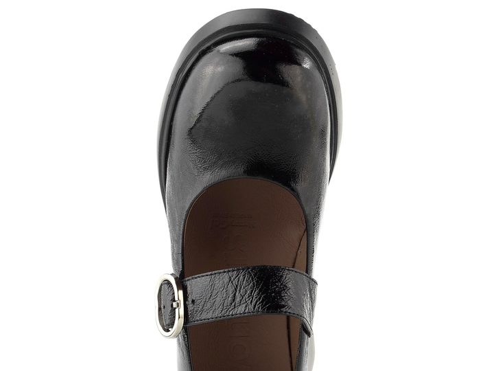 Wonders lakované lodičky na širokém podpatku negro E-7142