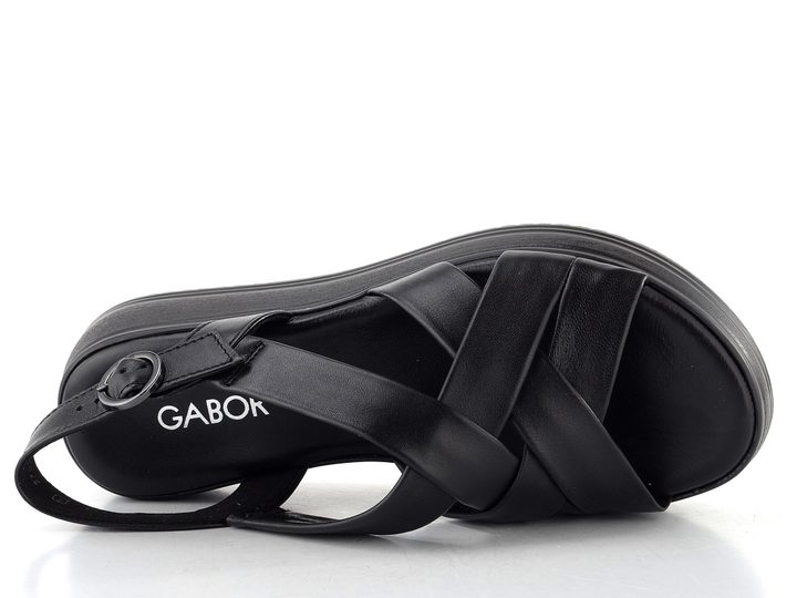 Gabor sandály na platformě černé 82.743.57
