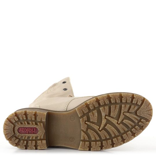 Rieker vyhrňovacia členková obuv s kožušinkou béžová Y9122-60