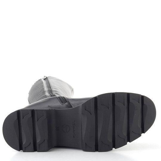 Tamaris čižmy na robustnej podošve black 1-25604-41